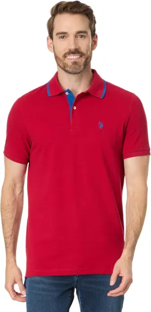 U.S. Polo Assn. Men's Short Sleeve Slim Fit Solid Pique Polo Shirt