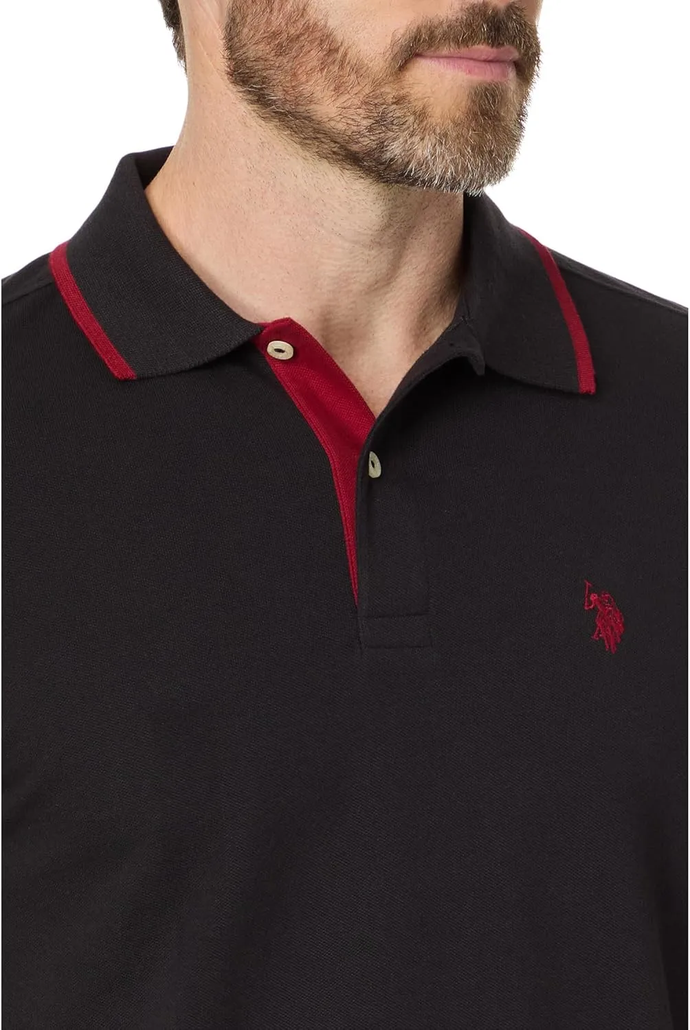 U.S. Polo Assn. Men's Short Sleeve Slim Fit Solid Pique Polo Shirt