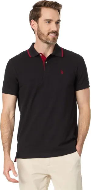U.S. Polo Assn. Men's Short Sleeve Slim Fit Solid Pique Polo Shirt