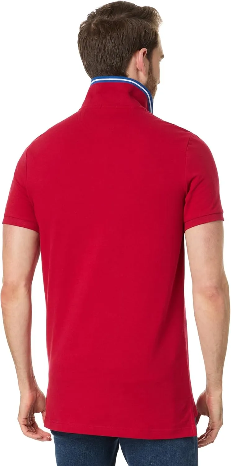 U.S. Polo Assn. Men's Short Sleeve Slim Fit Solid Pique Polo Shirt