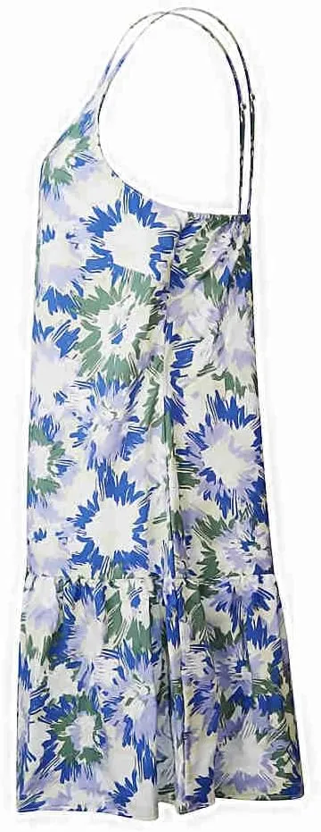 Watoriwa Women's Bohemian Print Dress - V-Neck,Loose Sleeveless, Spaghetti Strap Sundress & Coverup for Summer 2025