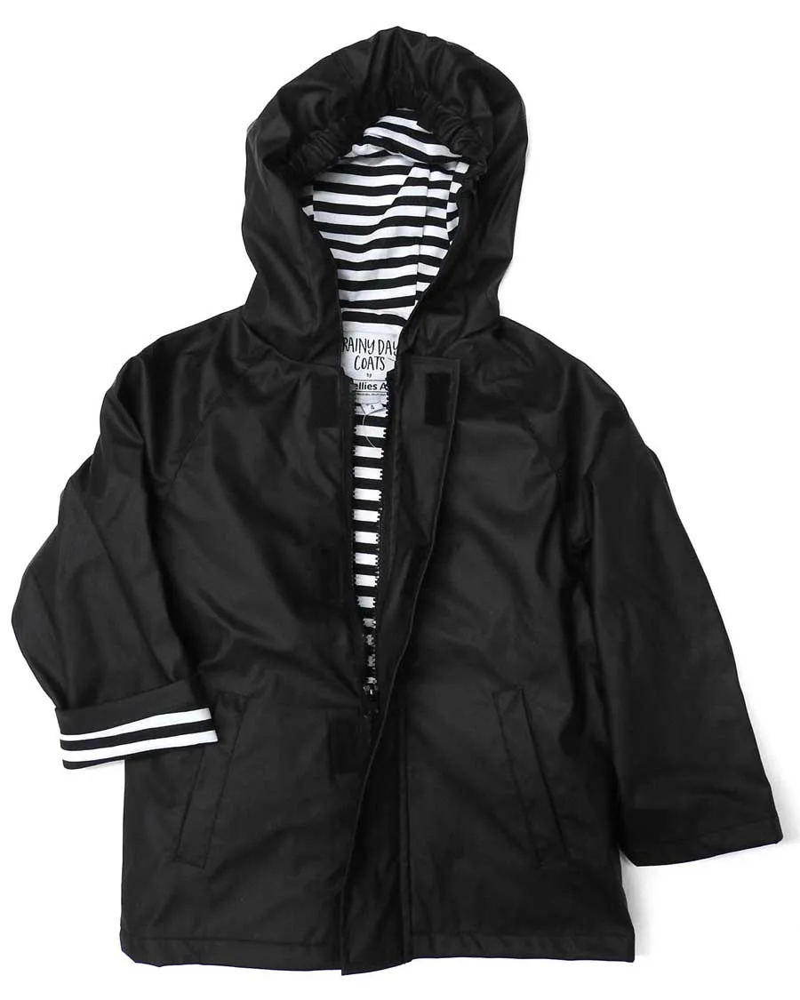 WelliesAU Black Rainy Days Raincoat