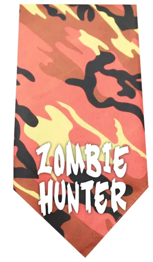 Zombie Hunter Screen Print Bandana Orange Camo
