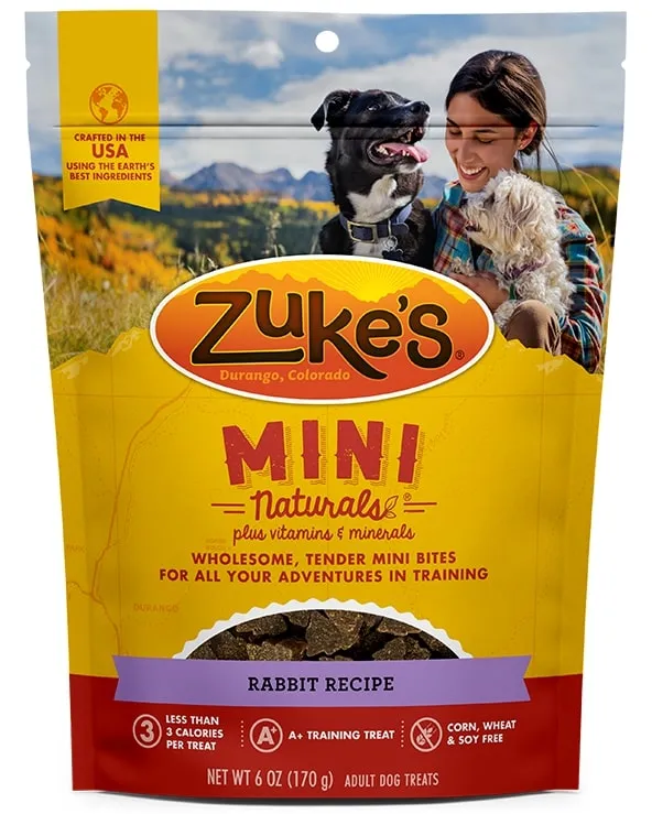 Zukes Mini Naturals Moist Dog Treats - Rabbit